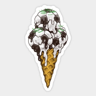 Ice Cream Soccer Balls Sticker